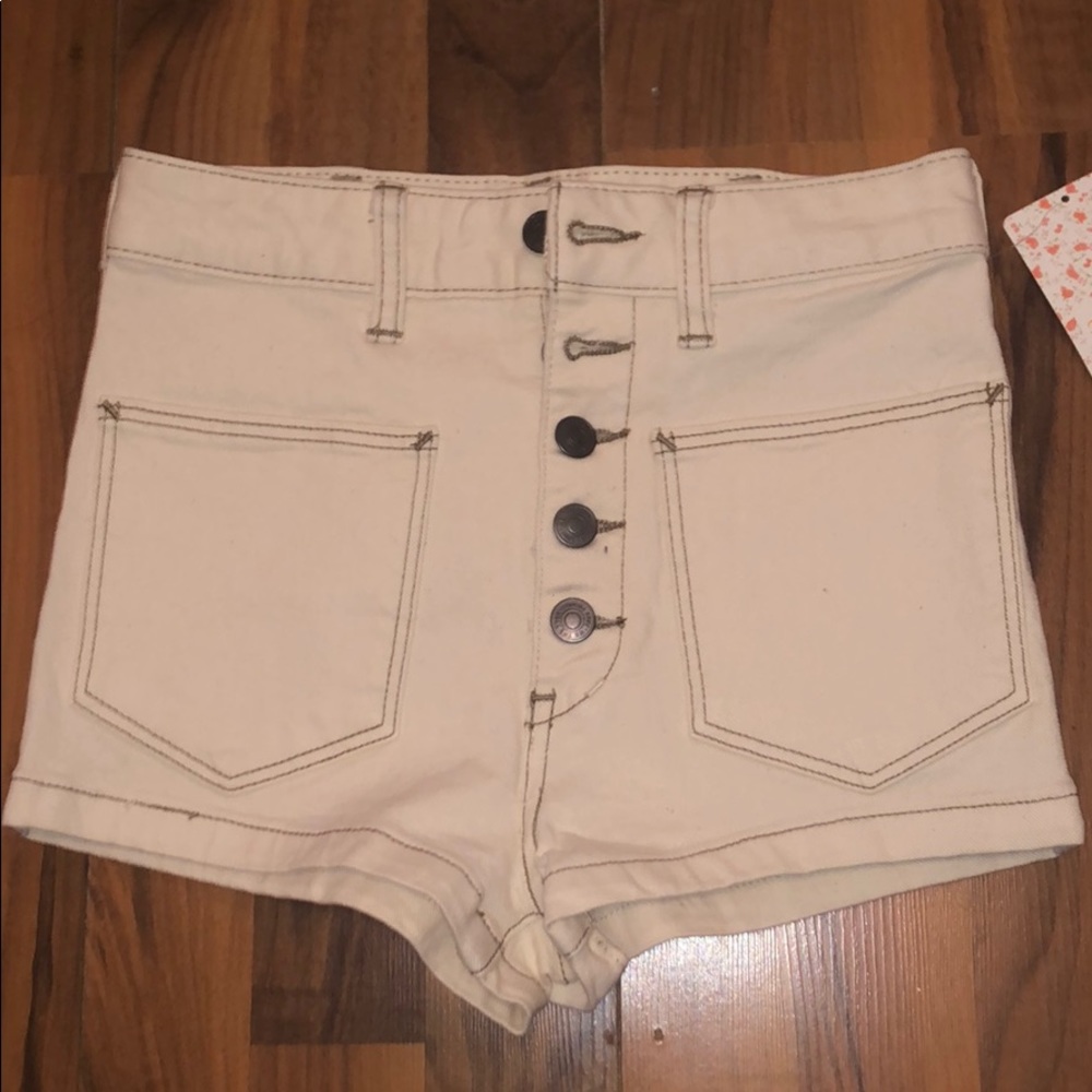 Free People off-white shorts